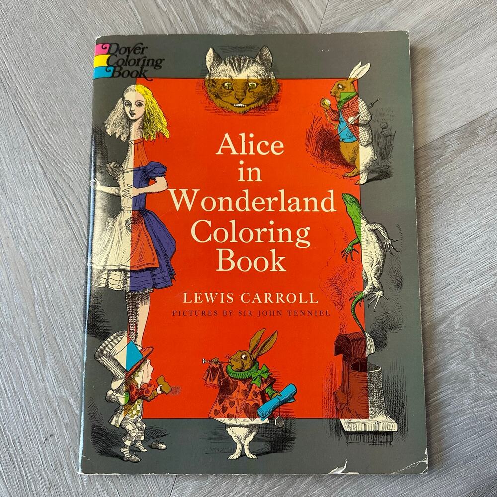 Alice in Wonderland Dover Coloring Book Lewis Carroll Sir John Tenniel 1972